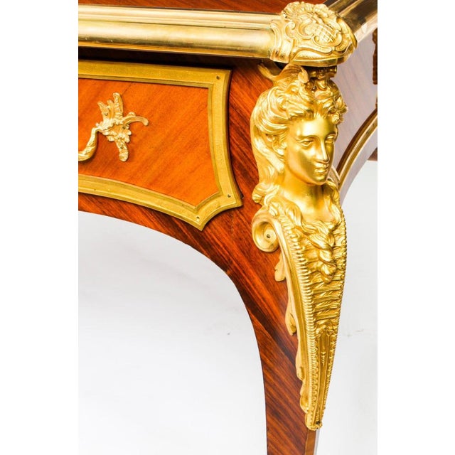 19th Century French Louis Revival Ormolu Bureau Plat Desk For Sale - Image 16 of 18