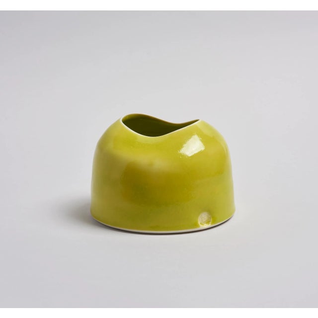 This thrown porcelain vessel was handmade by award-winning contemporary ceramist Tanya Gomez. The Canadian-born, East...