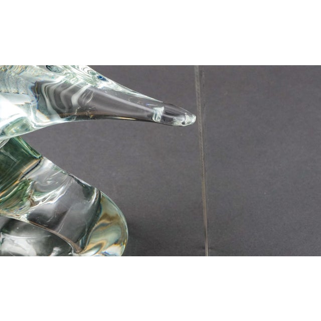Vintage Licio Zanetti Italy Hand Blown Murano Art Glass Goose Duck Bird Sculpture For Sale - Image 11 of 13