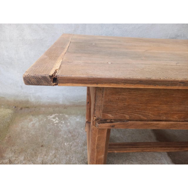 Antique Beech Farmhouse Table For Sale - Image 4 of 17