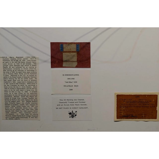 Emerson Lewis -1930s California Impressionist Industrial Scene - Oil Painting For Sale - Image 9 of 12