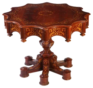 19th Century Italian Inlaid Center Table, 1840s