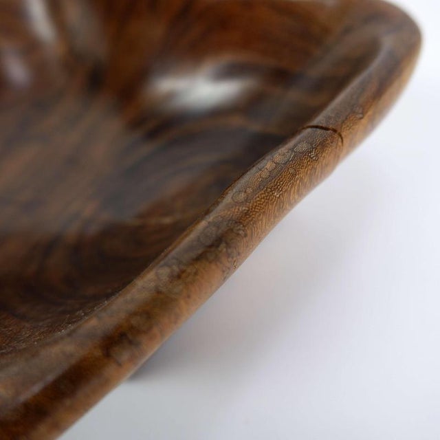Wood Brutalist Wooden Bowl in the style of Alexandre Noll For Sale - Image 7 of 11