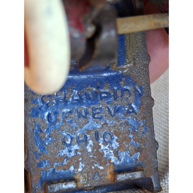Rare 1920s Champion Cast Iron Mack C-Cab Dump Truck Original Paint & White Tires For Sale - Image 11 of 18