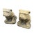 This pair of vintage cast stone English Bulldog statues captures the stoic and watchful nature of the breed with classic...