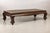 Antique Chinese Elm Opium Bed Coffee Table with Woven Rattan Top and Scroll Legs For Sale - Image 4 of 18