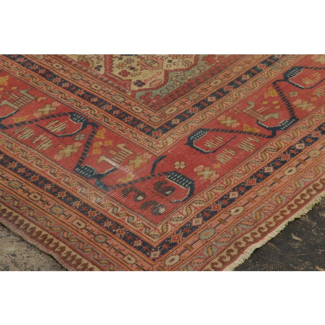 Traditional Antique Oversized Turkish Anatolian Rug With Geometric Medallions - Rug & Kilim For Sale - Image 3 of 7