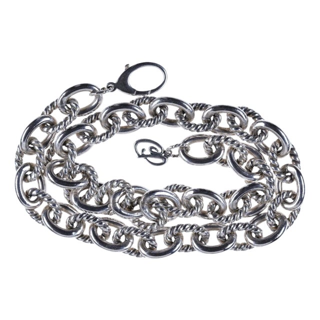 19" Heavy Sterling Carolyn Pollack Necklace For Sale