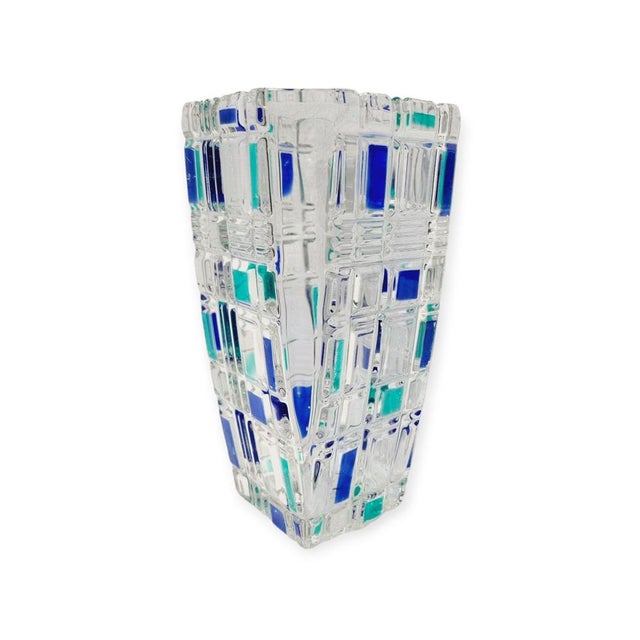 Multicolored Crystal Vase, 1960s For Sale - Image 13 of 13