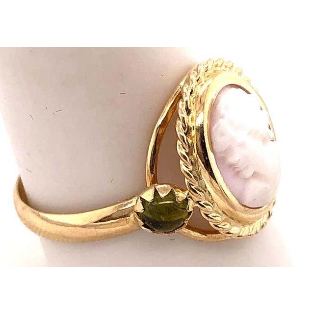 14 Karat Yellow Gold Cameo Ring With Stones For Sale In New York - Image 6 of 11