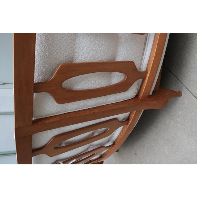1960s Modernist Oak Sofa Designed by Guillerme et Chambron For Sale - Image 9 of 14