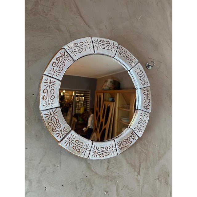Ceramic Ceramic Mirror, 1960 For Sale - Image 7 of 7