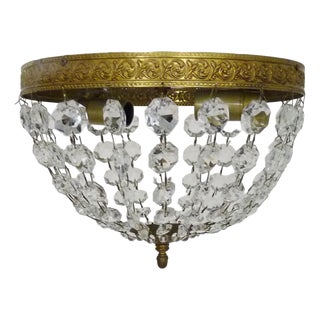 Vintage Two-Light Crown-Shaped Ceiling Light, 1960s For Sale