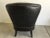Florio Collection Black Leather Chair with Embroidery and Hand Painted Chinoiserie For Sale In Los Angeles - Image 6 of 10