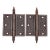 Pair of 4 X 4 In. Antique Cast Iron Victorian Door Hinges For Sale