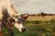 French Barbizon Antique Pastoral Landscape Painting by Marie Dieterle For Sale - Image 9 of 18