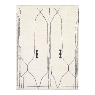 Large Neutral Moroccan Area Rug - 10'03 X 13'10 For Sale