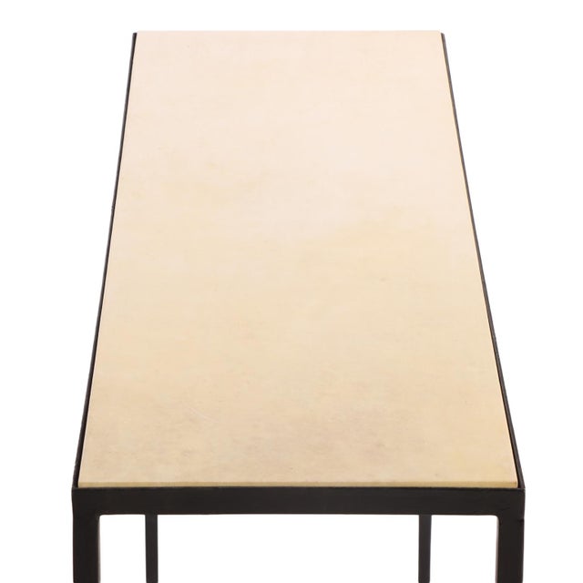 Jean-Michel Frank A Parchment and Iron Console in the Manner of Jean-Michel Frank For Sale - Image 4 of 7