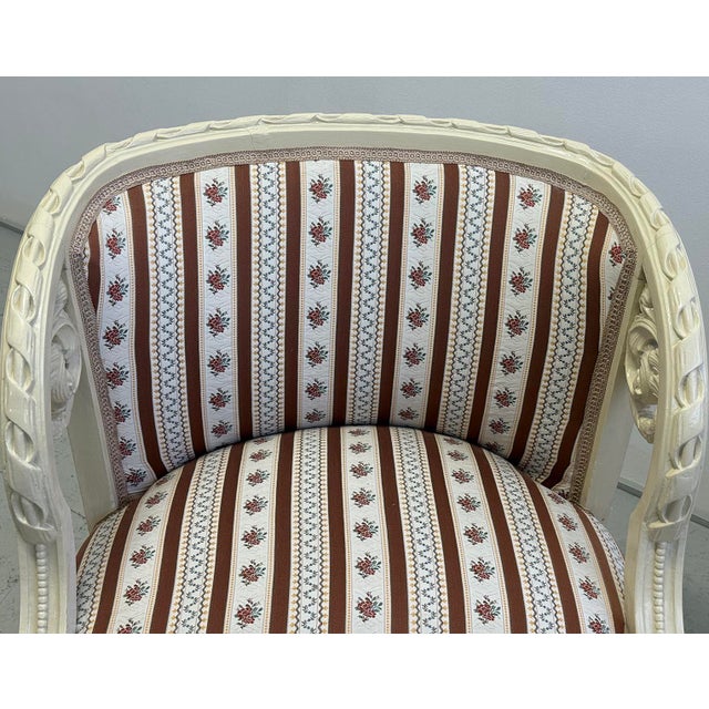 Louis XV Rococo Revival White Armchairs, 1870s, Set of 2 For Sale - Image 4 of 8