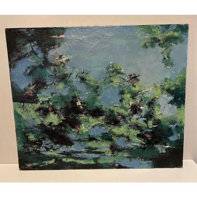 This unique painting by Harry Crowley depicts the city of Rome in a stunning abstract style. Created with heavy impasto...