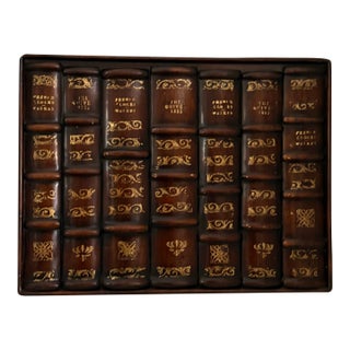 Vintage Theodore Alexander Faux Book Library Panel Facade For Sale