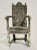 Metal Gothic Sterling Silver Armchair Model For Sale - Image 7 of 7