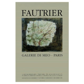 Jean Fautrier, Galerie Di Meo Exhibition Poster, 1986, Print For Sale
