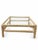 Late 20th Century Coastal Wicker and Rattan Square Glass-Top Coffee Table For Sale - Image 4 of 8