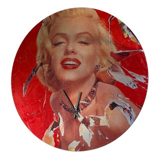 Wall Clock by Mimmo Rotella for Zero Disegno, 2000s For Sale