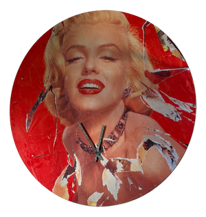 Wall Clock by Mimmo Rotella for Zero Disegno, 2000s