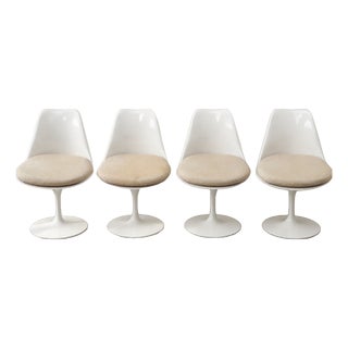 Tulip Swivel Chairs by Eero Saarinen for Knoll International, 1980s, Set of 4 For Sale