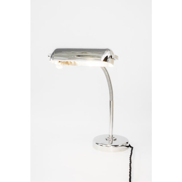 Flexible nickel plated art deco table lamp around 1920s Original condition European Plug (up to 250V).The wiring of this...