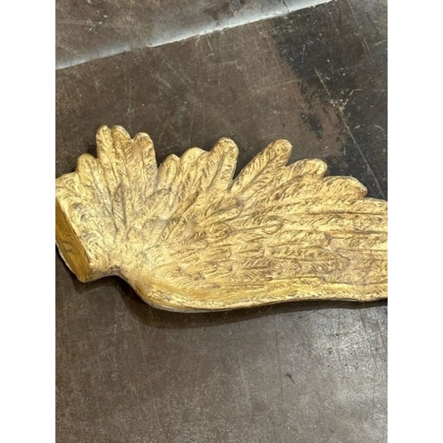 Pair of VIntage Carved and Giltwood WIngs For Sale - Image 4 of 6