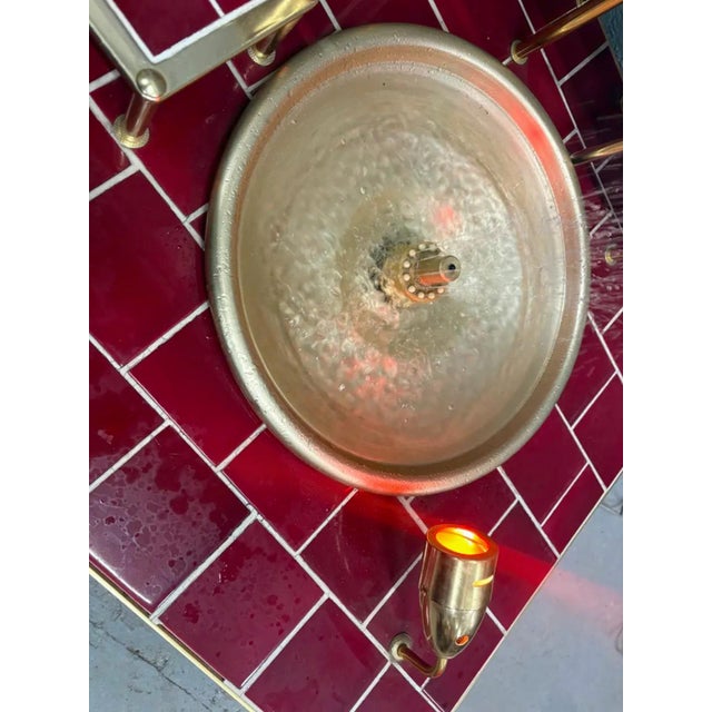 Late 20th Century Space Age Glazed Ceramic & Metal Water Feature, Europe, 1970s For Sale - Image 9 of 11