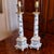 Pair of Neoclassical Painted Lamps, Cream With Blue Designs For Sale - Image 9 of 18