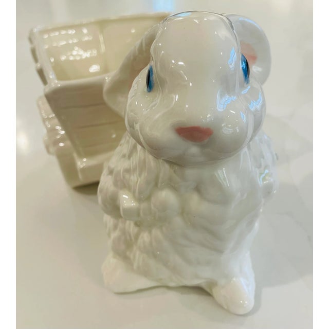 Farmhouse Vintage Easter Ceramic: Easter Bunny Decor Figurine For Sale - Image 3 of 9