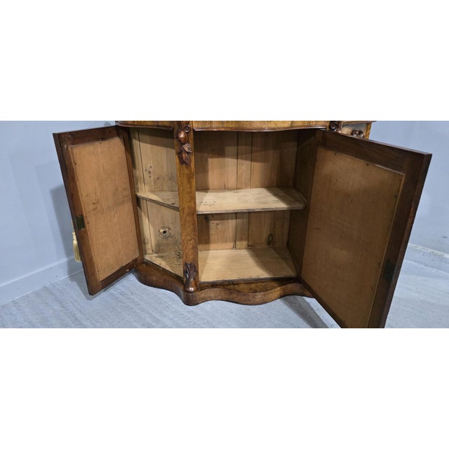Burr Walnut Side Cabinet, 1880 For Sale - Image 9 of 15