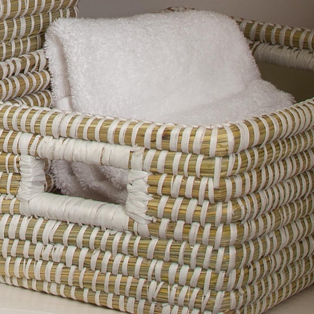 Boho Chic Rivergrass Rectangular Storage Baskets, Set Of 3 For Sale - Image 3 of 6