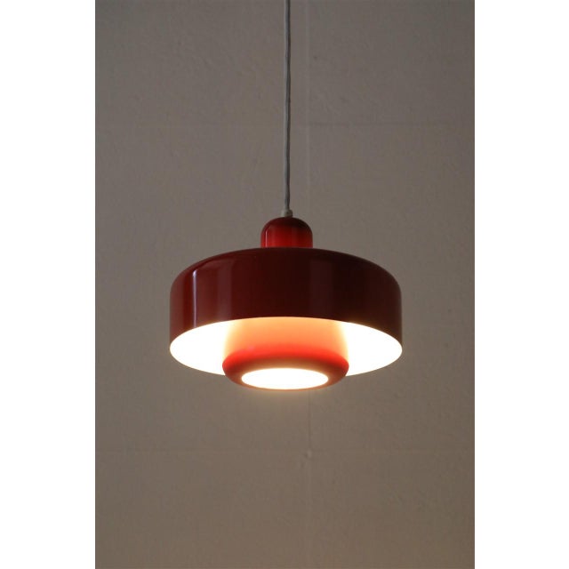 Space Age Danish Go-Go Pendant Lamp attributed to Dan Heersø for Vitrika, 1970s For Sale - Image 13 of 16