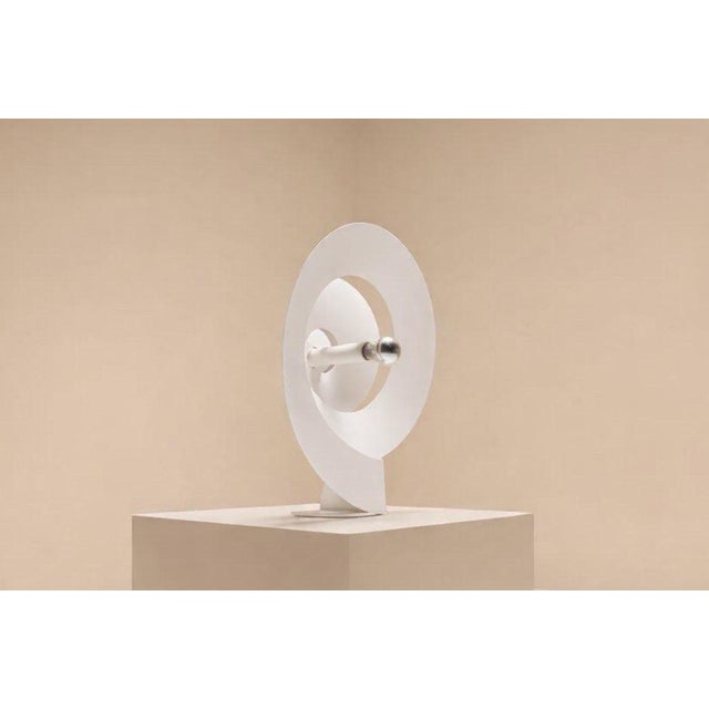 Large Spiral Desk Lamp in White Metal by Luc Bernard, France, 1974 For Sale - Image 6 of 6