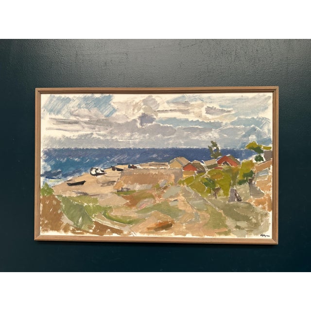 Ingvar Hällgren, Strand, Öland, 1950s, Oil Painting on Canvas, Framed For Sale - Image 14 of 18