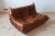 Cognac Brown Leather Togo Living Room by Michel Ducaroy for Ligne Roset, Set of 5 For Sale - Image 10 of 13