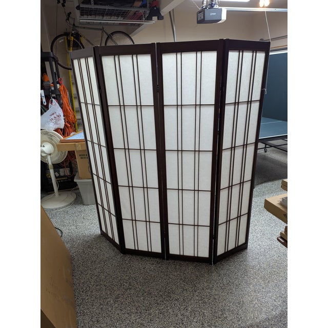 Unused Shōwa Era Japanese Shoji 4-Panel Room Divider Screen – From Niigata, Mint in Box For Sale - Image 12 of 12