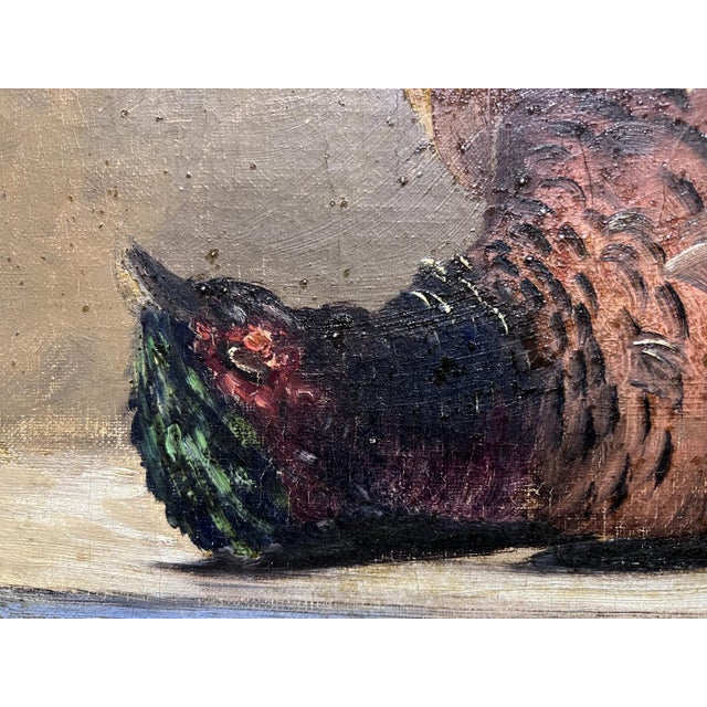 Chevalard, Still Lifes with Game & Fruit, Oil, Set of 2 For Sale - Image 10 of 14