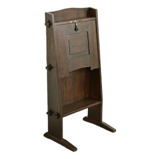 Early Gustav Stickley Antique Mission Oak Arts & Crafts "Chalet" Drop Front Secretary Desk, Circa 1902 For Sale