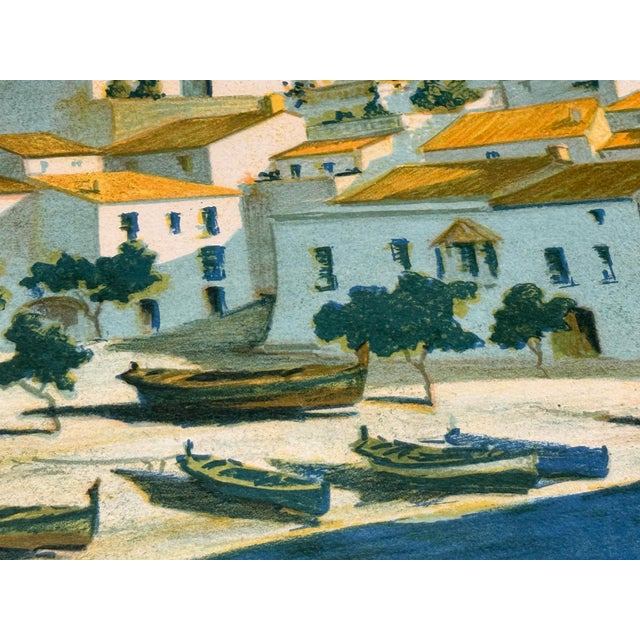 Late 20th Century Late 20th Century Eduardo Vial Hugas Seaport City Lithograph, Signed For Sale - Image 5 of 12