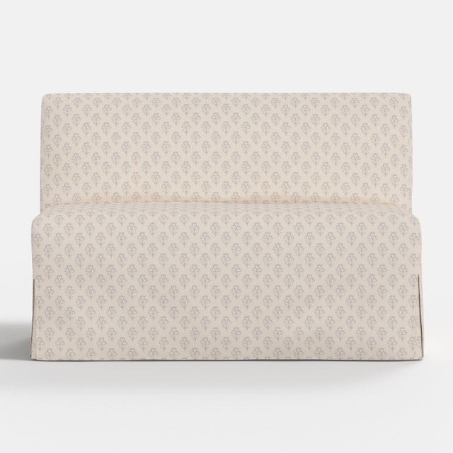 Not Yet Made - Made To Order Slipcover for Stoffer Home x Cloth & Company for Lindy Slipcover Dining Banquette in Francie Floral Sage For Sale - Image 5 of 7