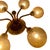 Beige Mid Century Modern / Atomic Age Sputnik Pendant Lamp with 6 Patterned Glass Shades from VEB Germany For Sale - Image 8 of 11