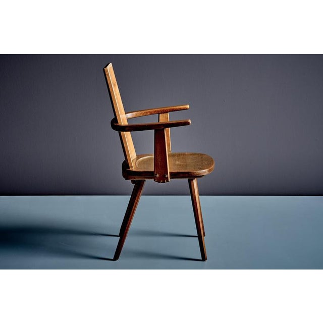 Wood Brutalist Armchairs in Oak by Vervoort, Tilburgnetherlands, 1960s, Set of 2 For Sale - Image 7 of 16