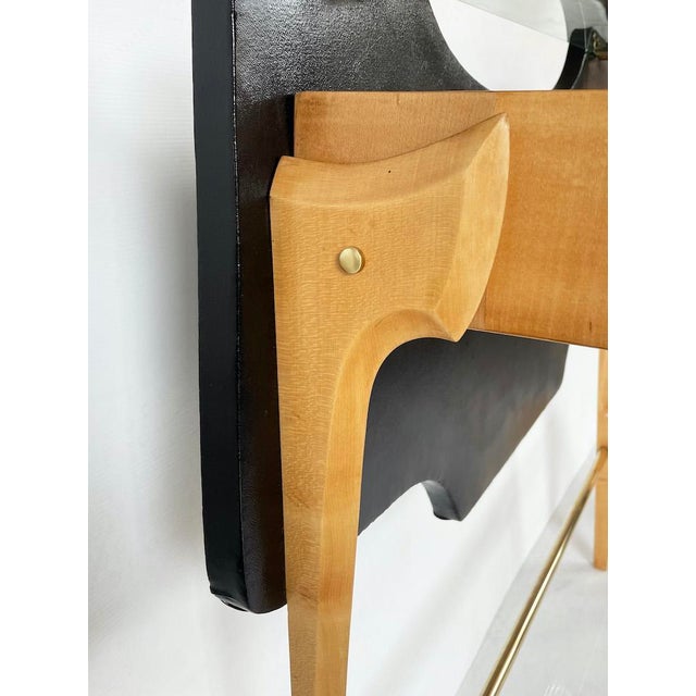 Vintage Brass and Wood Console, 1950s For Sale - Image 14 of 16
